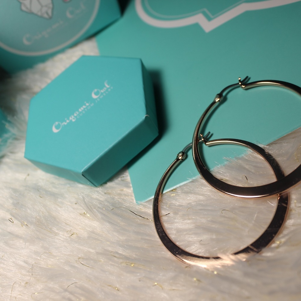 Golden Hoop Earring Set